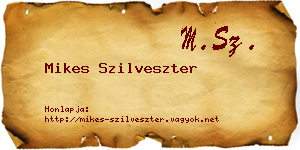 Mikes Szilveszter névjegykártya