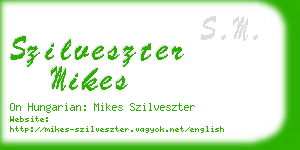 szilveszter mikes business card